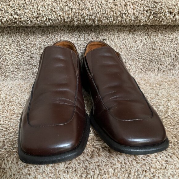 Gucci Men\'s Brown Leather Square Toe Slip-On Loafers main image 3